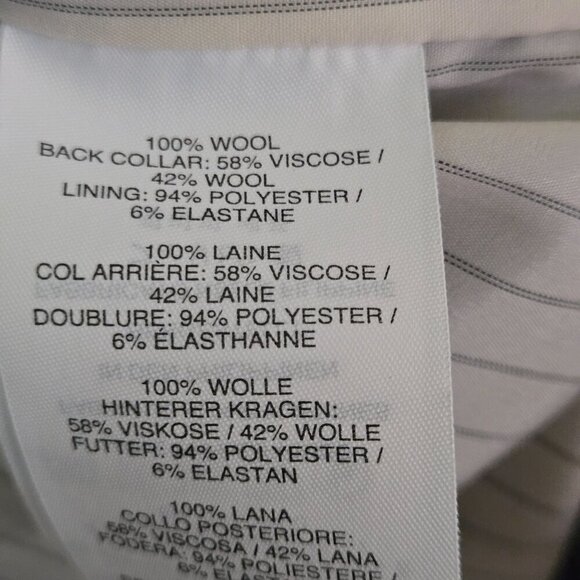 J.Crew Campbell Blue Herringbone Tweed Moon Wool Blazer Gold Button Size 0p - Picture 12 of 12